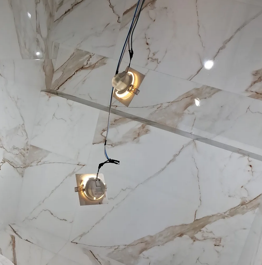 Teto em Porcelanato Calacatta